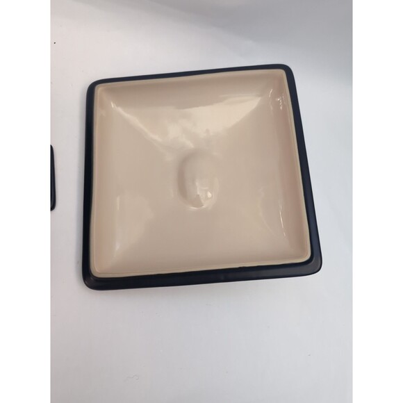 Le Creuset Square Stoneware Casserole with Lid Blue 15-43 9x9x2.5 - Picture 6 of 6